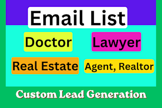 doctor, dentist, lawyer, attorney, zillow real estate agent, realtor email lead