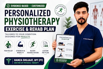 create a personalized physiotherapy exercise and rehab plan