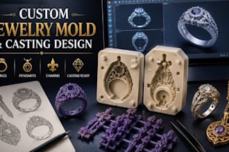 design custom jewelry mold for rings pendant