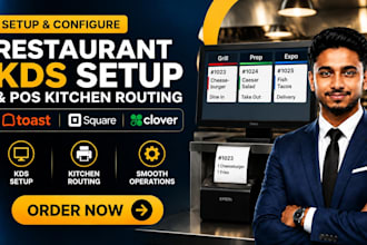 configure restaurant kds setup and pos kitchen routing