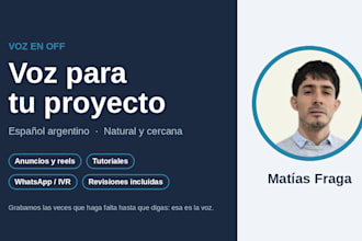 grabaré locución profesional en español argentino