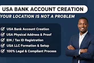 usa bank creation, USA physical address,USA proof of address, USA llc, US bank