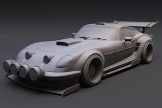 do 3d car modelling, vehicle design rc car, police car fivem 3d printing or game