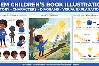 illustrate abc, counting and early learning books illustrations for children