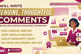 write engaging, high quality comments for your blog or articles