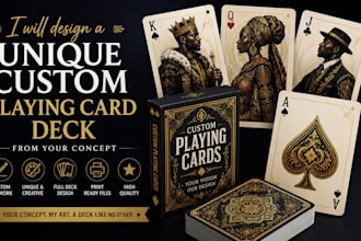 design a unique custom playing card deck from your concept