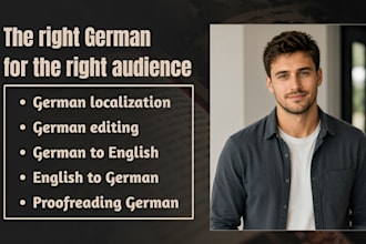 translate de standard german, austrian and swiss german proofreading and editing