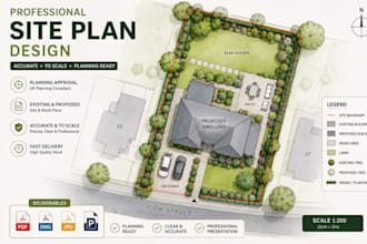 draw a residential site plan, block chain and property layout