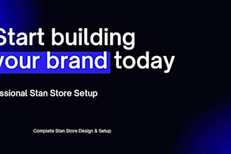 complete stan store design  setup and product design