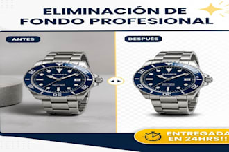 haré la eliminación de fondo para fotos de productos