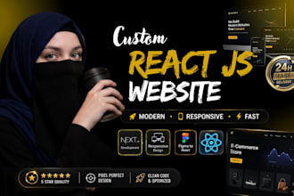 build a modern react js website website developer