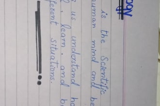 write any thing in my neat and beautiful handwriting