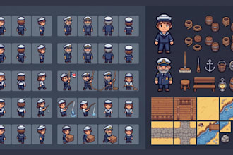 do rpg maker mz, mv character design sprite sheet 2d game character rpg maker mz