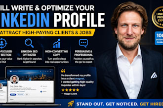 write a linkedin profile bio to attract high paying clients and jobs