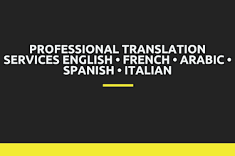 translate english french spanish italie an arabic languages