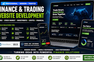build a stock market finance trading website for forex and investments