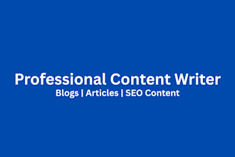 write unique SEO blogs and articles
