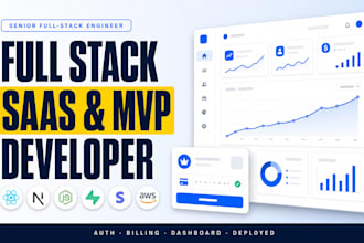 be your full stack saas developer, build saas mvp web app, software developer