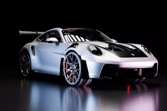 turn car concept to 3d model, front fender widebody kit for print, tubular frame
