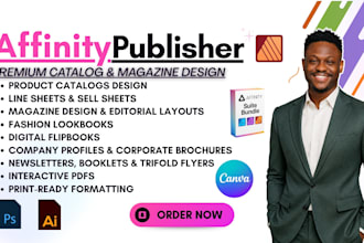 design your product catalog, magazine, lookbook in affinity publisher or canva