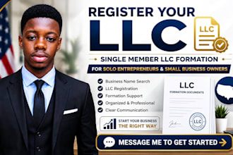 register single member llc for solo entrepreneurs, and small business owners