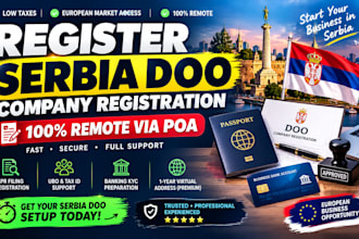 register your serbia doo company with ubo, apr, tax id and virtual address