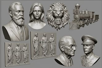 sculpt 3d bas relief model from photo, portrait, figure stl file cnc 3d printing
