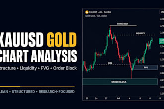 analyze and annotate your xauusd gold trading chart