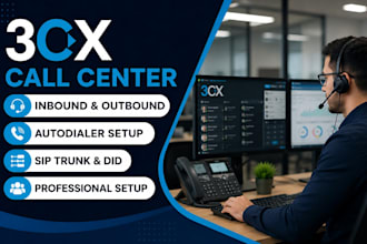 setup callcenter 3cx autodialer for inbound and outbound