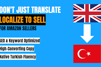 translate and optimize your amazon listing into turkish