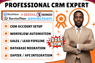 setup connecteam redtail crm wealthbox bonzo integration servicetitan automation