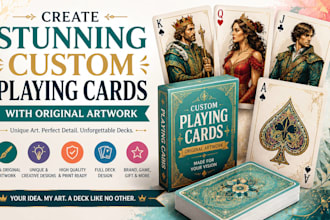 create stunning custom playing cards with original artwork