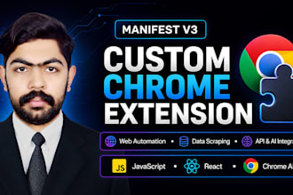 develop custom chrome extension manifest v3 web automation