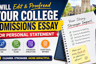 edit and proofread your college admissions essay or personal statement
