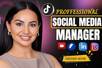 be your social media marketing manager for social media posting and content