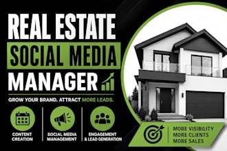 manage real estate social media marketing for realtors and agents