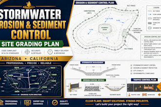 stormwater erosion and sediment control site grading plan arizona california
