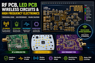 design rf pcb, led pcb, wireless circuits and high frequency electronic