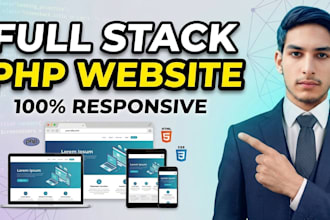 develop a responsive PHP full stack website
