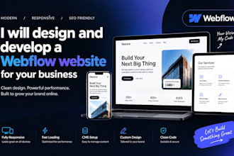 be your webflow expert, design and develop webflow website for your business