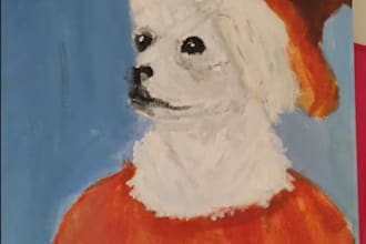paint your dog and puppy in a pumpkin