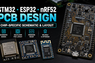 do esp32, stm32, nrf, or atmel pcb and circuit design