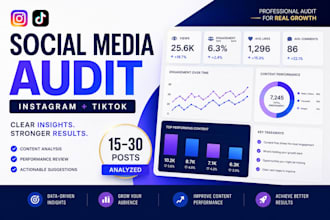 audit your social media and provide actionable insights