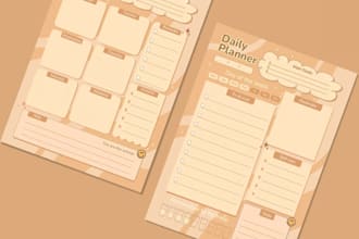 design etsy digital products, printable selfcare journal, calendar and goodnotes