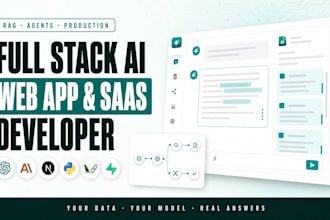 build ai web app, ai saas mvp, custom ai software as full stack ai developer