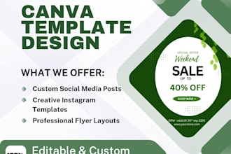 design custom canva templates for social media