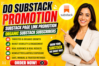 do substack promotion substack page link promotion organic substack subscribers