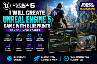 create an unreal engine 5 game with blueprints