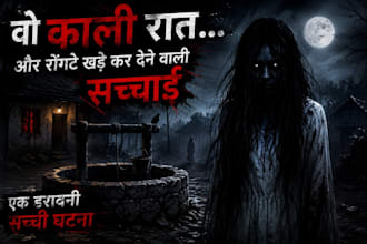 design a scary horror youtube thumbnail