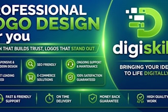design a modern tech logo and brand identity